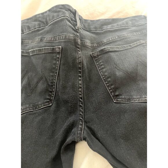 Mother Looker Ankle Fray Denim Jeans in Blackbird Size 31 - Picture 5 of 10